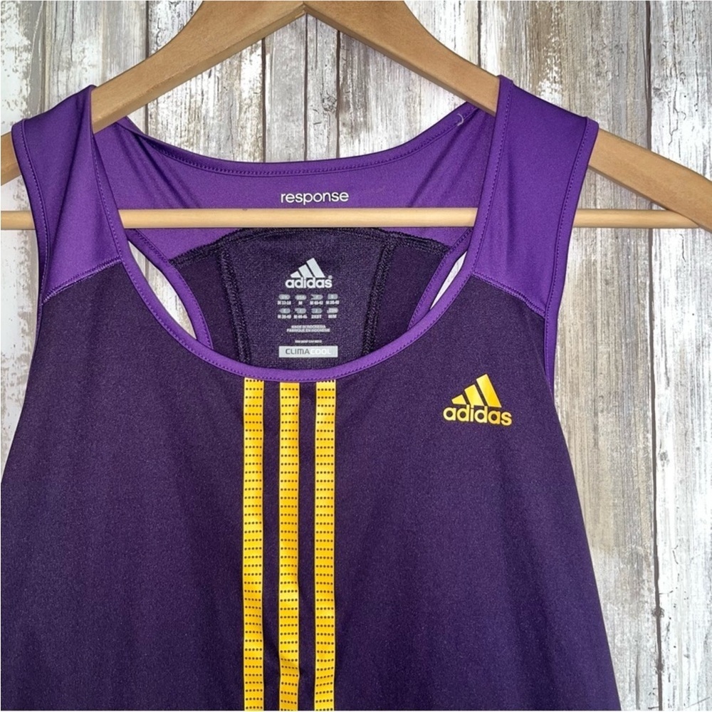 Adidas Purple Top with Yellow Accents - Picture 2 of 6